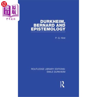 海外直订Durkheim, Bernard and Epistemology 迪尔凯姆，伯纳德和认识论