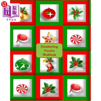 海外直订Handwriting Practice Workbook: Gift Boxes Cover - Letter Tracing - Full Alphabet 笔迹练习手册：礼品盒封面-