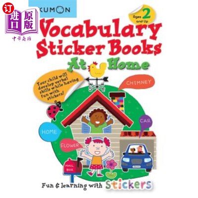 海外直订Vocabulary Sticker Books at Home 词汇贴纸书在家里