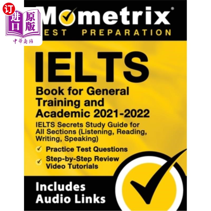 现货 IELTS Book for General Training and Academic 2021- 2022- IELTS Secrets Study G 2021- 2022年IEL【中商原版】