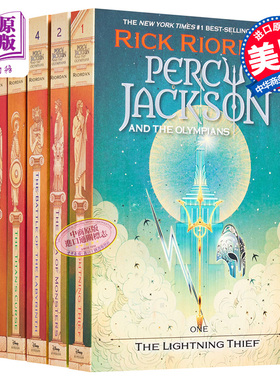 波西杰克逊与奥林匹斯英雄 1-5本套装 倪传婧Victo Ngai插画版 Percy Jackson and the Olympians 英文原版 Rick Riordan中商