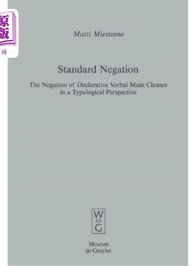 海外直订Standard Negation 标准否定