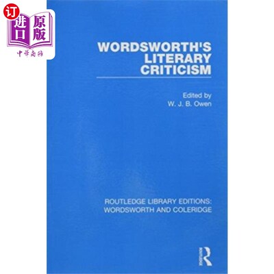海外直订Wordsworth's Literary Criticism 华兹华斯的文学批评