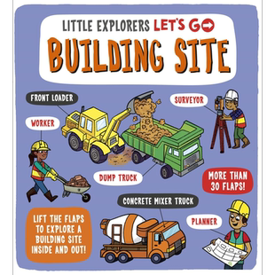 现货 Little Explorers Let's Go! Building Site 小小探索家 建筑工地 英文原版 进口图书 儿童绘本纸板书 知识百科【中商原版】