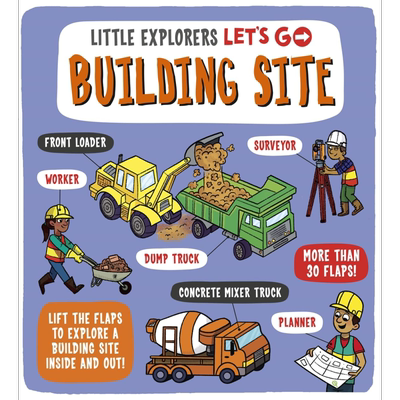 现货 Little Explorers Let's Go! Building Site 小小探索家 建筑工地 英文原版 进口图书 儿童绘本纸板书 知识百科【中商原版】