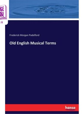 海外直订Old English Musical Terms 古英语音乐术语