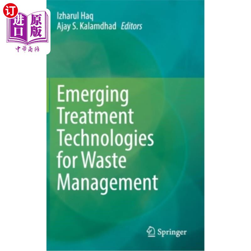 海外直订Emerging Treatment Technologies for Waste Management 废物管理的新兴处理技术