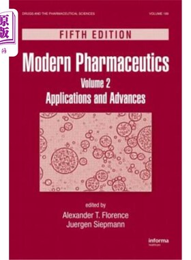 海外直订医药图书Modern Pharmaceutics, Volume 2: Applications and Advances, Fifth Edition 现代药剂学，卷2:应用和进展