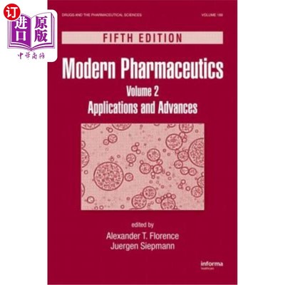 海外直订医药图书Modern Pharmaceutics, Volume 2: Applications and Advances, Fifth Edition 现代药剂学，卷2:应用和进展