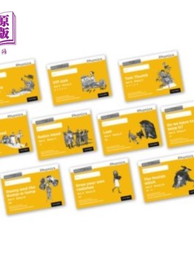 海外直订Read Write Inc. Phonics: Yellow Set 5 Core Black... Read Write公司自然拼读:黄色套装5本黑白故事书(混合包10本