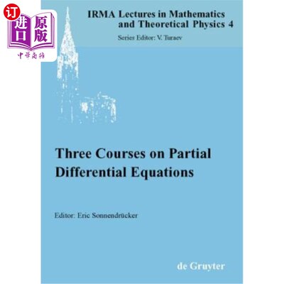 海外直订Three Courses on Partial Differential Equations