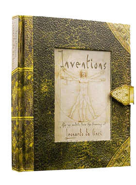 达芬奇 发明手记 立体书 英文原版 Inventions: Leonardo Da Vinci 达芬奇素描手稿3D立体书