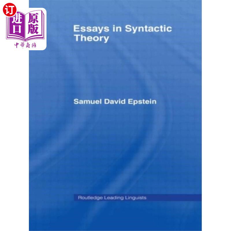 海外直订Essays in Syntactic Theory 《句法理论论文集