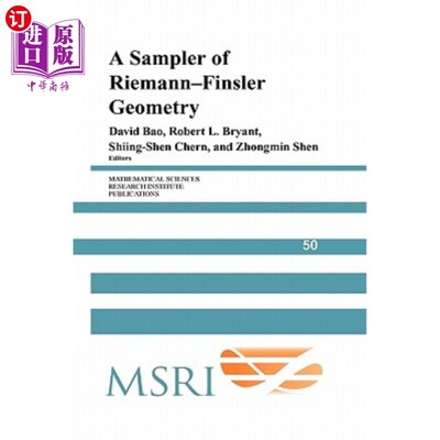海外直订A Sampler of Riemann-Finsler Geometry Riemann-Finsler几何的一个采样器