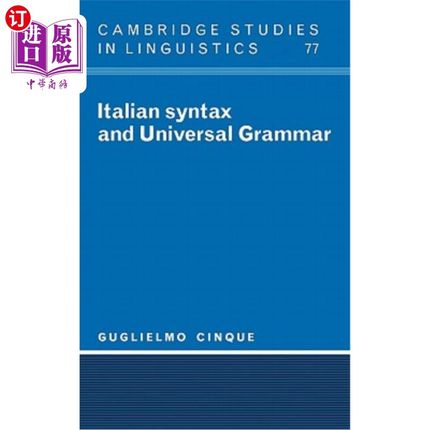 海外直订Italian Syntax and Universal Grammar 意大利语句法与普遍语法