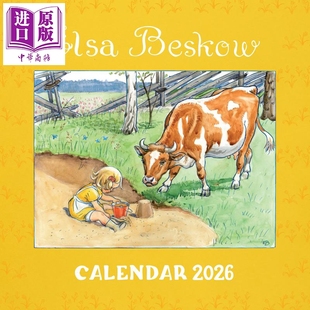 Beskow 中商原版 著名插画家经典 插画本2026 Elsa 插画 2026 Calendar 进口 艾尔莎.贝斯科夫 英文原版 精美绝伦 图画日历