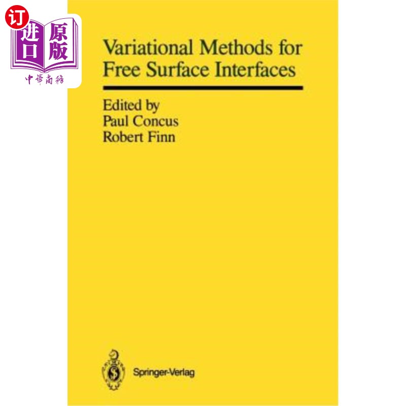 海外直订Variational Methods for Free Surface Interfaces: Proceedings of a Conference Hel 自由表面界面的变分方法：19