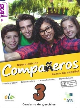 现货 西班牙青少年教材 新版Companeros 3 学生练习册 B1.1 Cuaderno de ejercicios Nueva Edicion【中商原版】