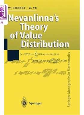 海外直订Nevanlinna's Theory of Value Distribution: The Second Main Theorem and Its Error Nevanlinna的价值分布
