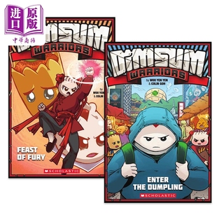 英文原版 Sum 学乐桥梁漫画点心侠2册套装 Dim 进口图书儿童故事图画书Enter 中商原版 Dumpling Warriors The 图像小说