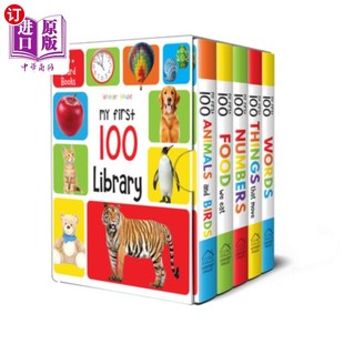 海外直订My First 100 Library: Boxset of 5 Early Learning Board Books 我的第一个100图书馆：盒装的5本早期学习板书