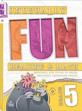 Carson Dellosa Unusually Fun 5th Grade Math and Reading Workbooks 趣味十足的数学和英语阅读练习册 5年级【中商原版】