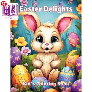 Ages Eggs Delights Book Gal and 复活节快乐儿童涂色书 Bunnies Coloring Chicks Kid 海外直订Easter 4至8