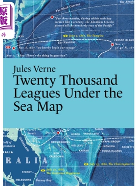 儒勒凡尔纳 海底两万里地图 Jules Verne Twenty Thousand Leagues Under the Sea Map 英文原版 Martin Thelander【中商原版