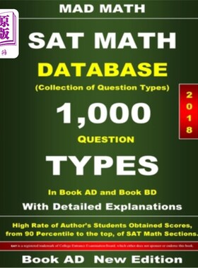 海外直订2018 SAT Math Database Book AD 2018 SAT数学数据库图书广告