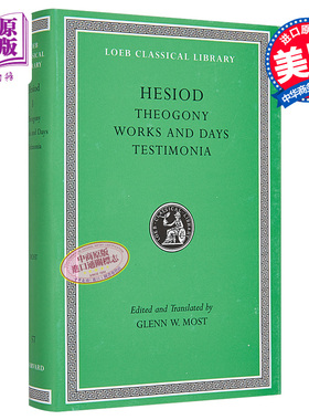 预售 赫西俄德 神谱 洛布古典丛书 原文希英对照版 Theogony Works and Days Testimonia 英文原版 Hesiod【中商原版】