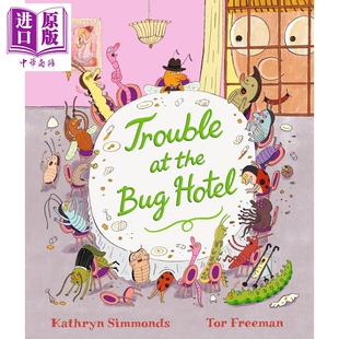 中商原版 动物故事儿童绘本 小麻烦 Trouble 讲述让人感到被包容 Bug the 进口童书 虫虫酒店 Hotel 重要性 英文原版