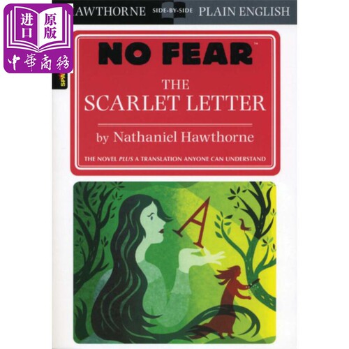 红字 Sparknotes无惧系列 The Scarlet Letter No Fear 英文原版 Sparknotes 经典英文文学名著【中商原版】