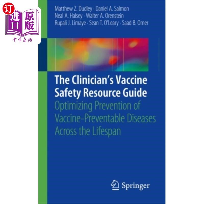 海外直订医药图书Clinician’s Vaccine Safety Resource Guide 临床医生疫苗安全资源指南