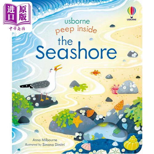 偷偷看里面 海岸Peep Inside the Seashore英文原版 儿童纸板书亲子绘本 科普图画书 少儿知识百科 进口儿童读物【中商原版】