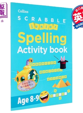 SCRABBLE™ Junior Spelling Activity Book Age 8-9 柯林斯少儿拼写活动书 8-9岁 英文学习 英文原版 Collins【中商原版】