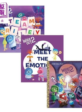 迪士尼头脑特工队2 Disney Inside Out 2系列共3册 英文原版进口 儿童卡通动画绘本故事 莱利的全新冒险 感受情绪【中商原版?