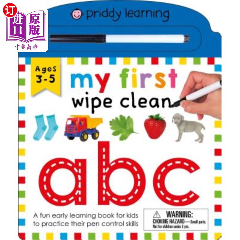 海外直订My First Wipe Clean: ABC: A Fun Early Learning Book for Kids to Practice Their P 我第一次擦干净：ABC