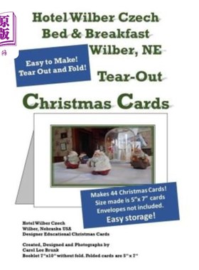 海外直订Hotel Wilber Czech Bed & Breakfast tear out 44 Christmas Cards: Hotel Wilber Cze 捷克威尔伯酒店撕下44张圣诞