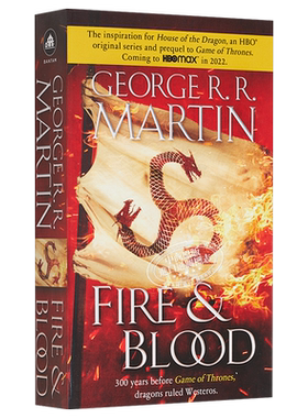 权力的游戏前传 龙之家族原著 血与火 美版平装 Fire and Blood 英文原版 可搭冰与火之歌全套