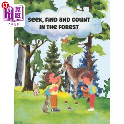 海外直订Seek, Find and Count in the Forest Interactive Story Book for Toddlers and Presc 寻找，发现和计数在森林互动