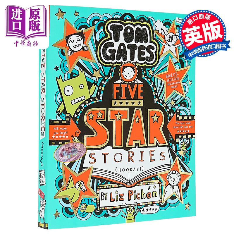 预售 汤姆盖茨的涂鸦日记21 五星故事 英文原版 Tom Gates Five Star Stories 涂鸦小天才汤姆盖茨漫画书英文版