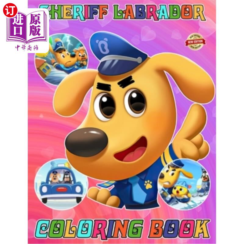 海外直订Labrador Coloring Book for Fan Men Teen Women Kid Student: 50+ Great Coloring Pa 拉布拉多涂色书为球迷男子青