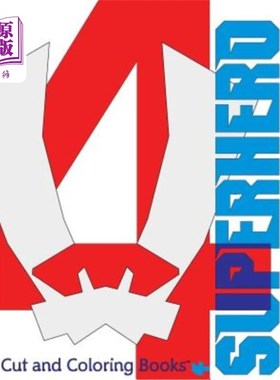 海外直订Superhero #4: Cut and Coloring Books 超级英雄4：剪彩书籍
