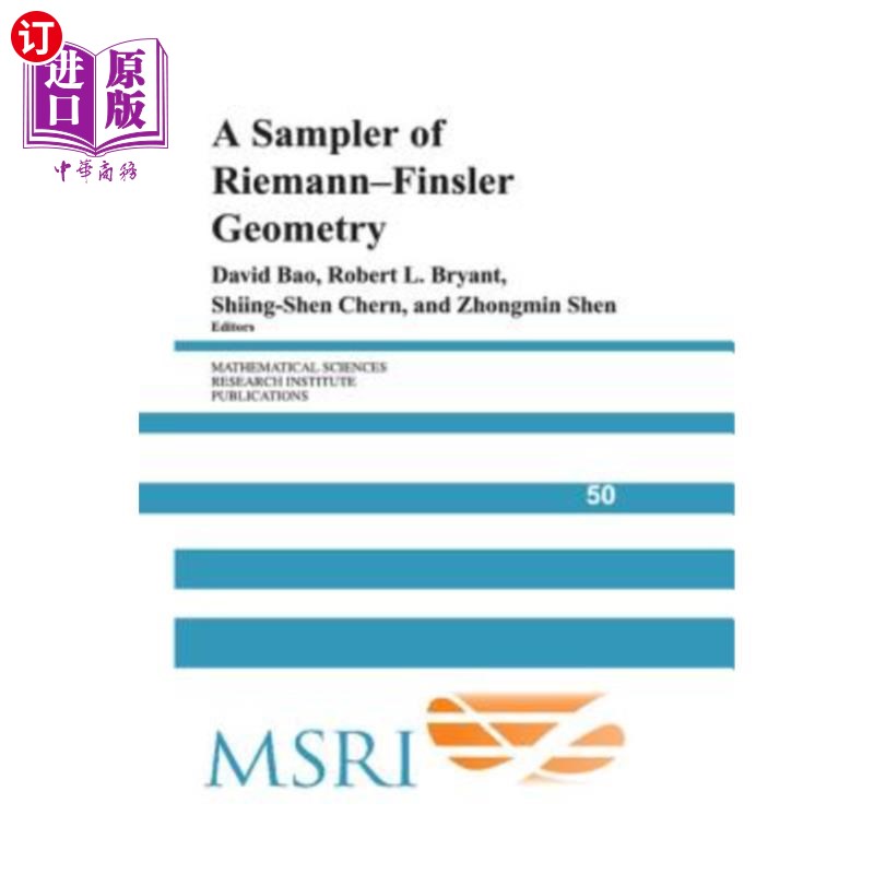 海外直订A Sampler of Riemann-Finsler Geometry黎曼-芬斯勒几何的采样器