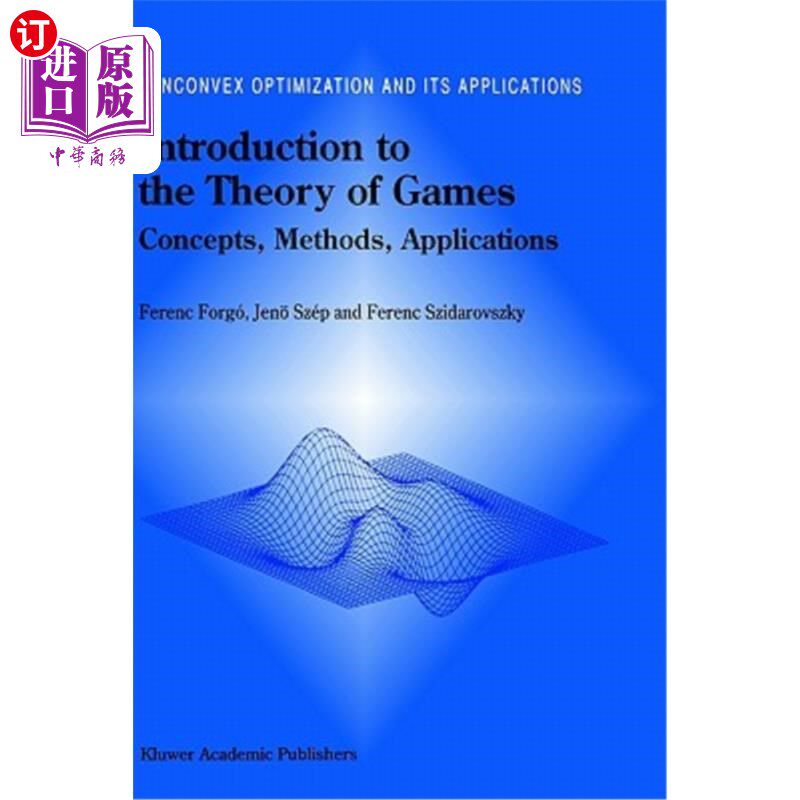 海外直订Introduction to the Theory of Games: Concepts, Methods, Applications 博弈论导论：概念、方法、应用