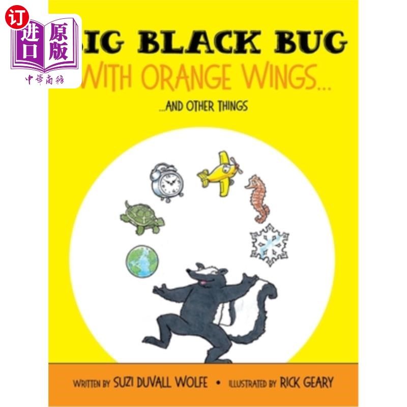 海外直订big black bug with orange wings.: .