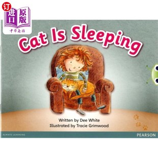 海外直订Bug Club Guided Fiction Reception Pink A Cat is Sleeping 虫子俱乐部有只猫在睡觉