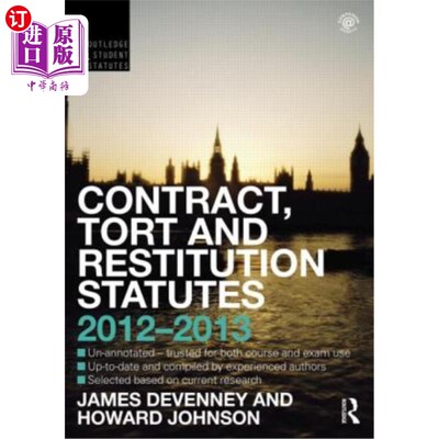 海外直订Contract, Tort and Restitution Statutes 合同、侵权和赔偿法