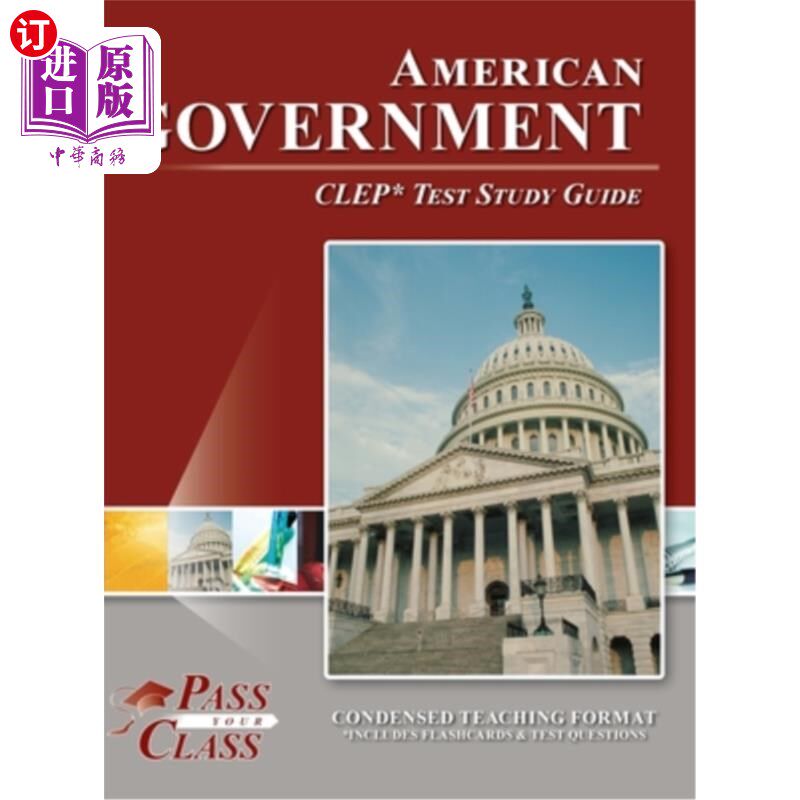海外直订American Government CLEP Test Study Guide 美国政府CLEP考试学习指南