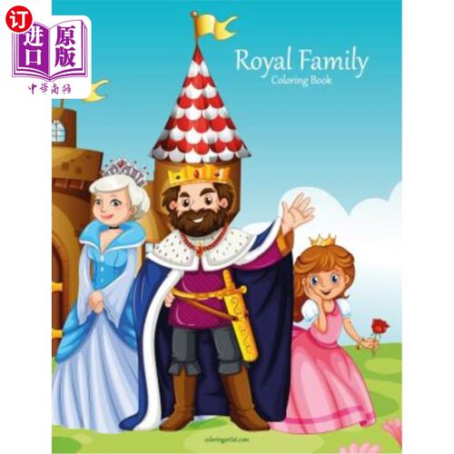 海外直订Royal Family Coloring Book 1 英国王室的填色书